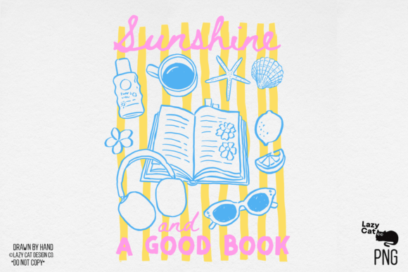 Download Book Beach Summer Hand-Drawn PNG - Drawn Collection